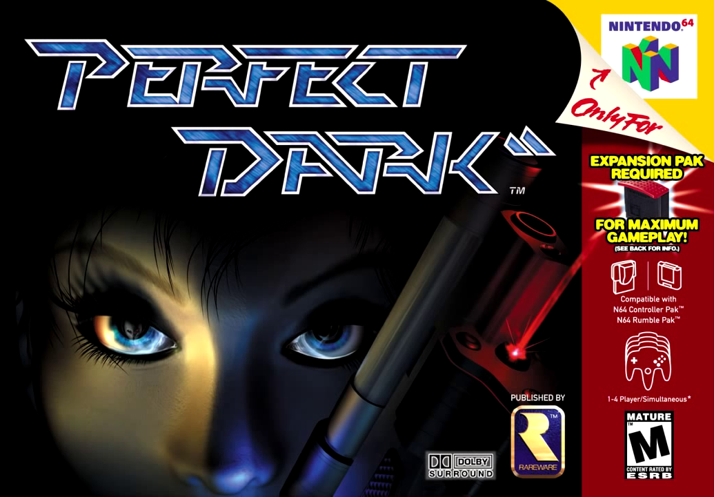 Perfect Dark box art for Nintendo 64